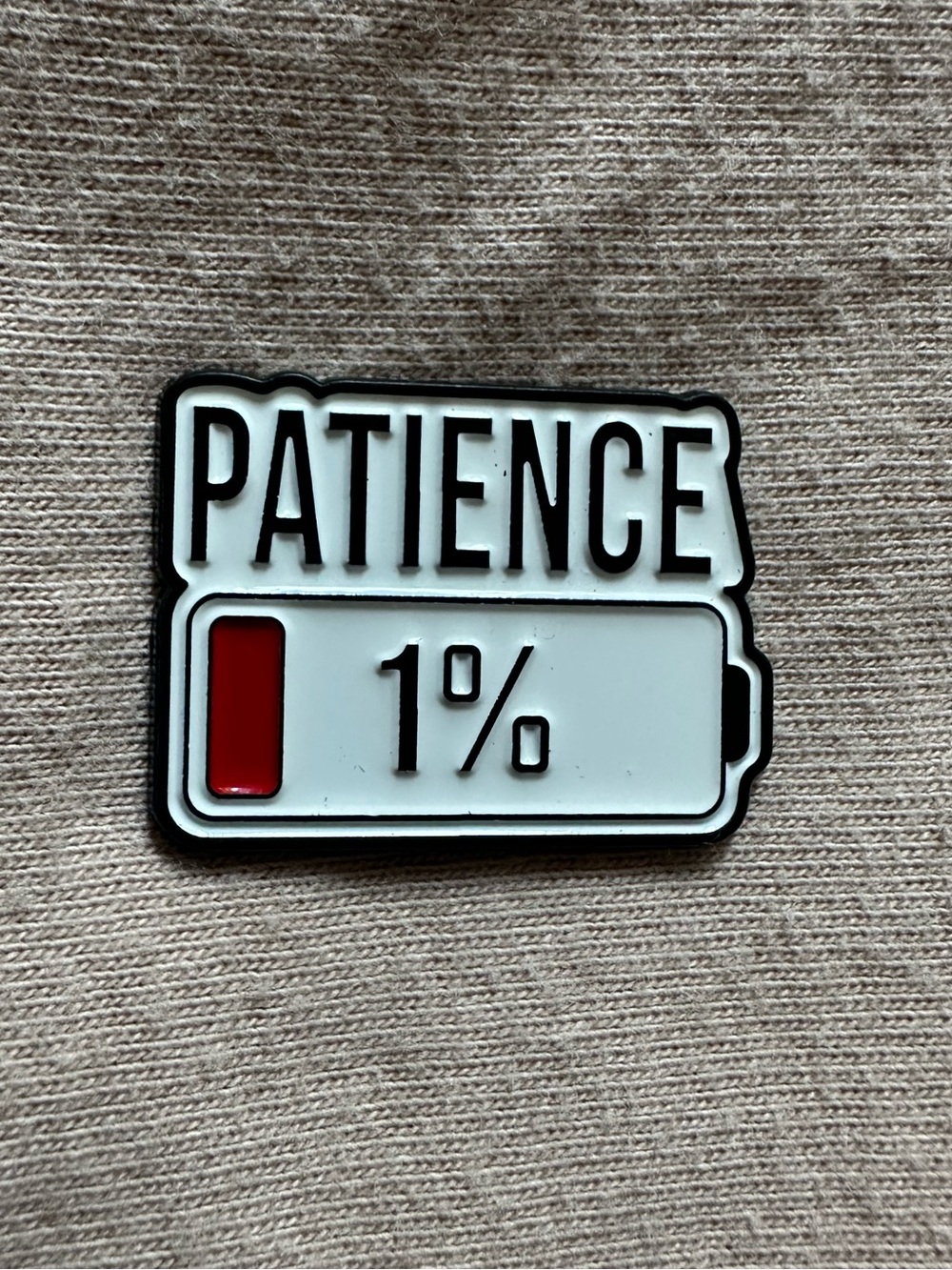 Patience 1% Enamel Pin